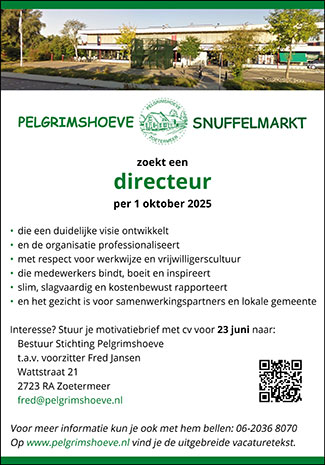 Pelgrimshoeve zoekt een directeur per 1 oktober 2025